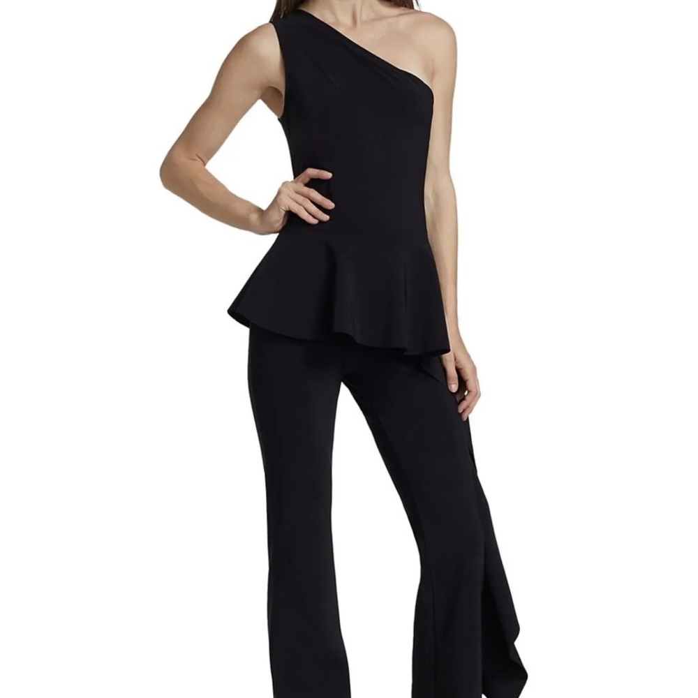 NWT Chiara Boni Kincso One Shoulder Peplum Jumpsuit 12